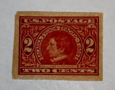 U.S. Cat. # 371 - 1909 2c Seward imperf carmine