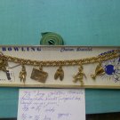 charm bracelet still on card and in original box - Bowling 1950's or 60's