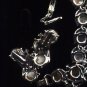 Lisner gray mother-of-pearl and rhinestones vintage jewelry set