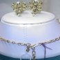 Sarah Coventry faux pearl and rhinestone set - vintage necklace bracelet clip earrings