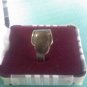 vintage handmade - hand crafted - silver spoon ring with floral design