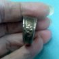 vintage handmade - hand crafted - silver spoon ring with floral design