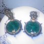 Judy Lee Emerald green clip earrings from the 1950's vintage