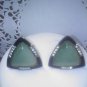 Kenneth Lane jade green clip earrings from the 1960's vintage