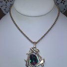Sarah Coventry vintage necklace Chinese Modern goldtone