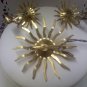 Sarah Coventry vintage pin and clip earrings set "Fascination" goldtone
