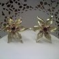 Sarah Coventry vintage clip earrings "Fashion Flower" in goldtone 1968