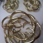 Sarah Coventry vintage Tailored Swirl brooch pin and clip earrings goldtone