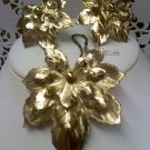 Sarah Coventry - Golden Maple - vintage brooch pin and clip earring set