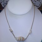 Sarah Coventry vintage shell necklace goldtone