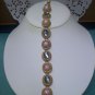 Sarah Coventry Pastel Reflections faux pink marble and blue gray moonglow vintage bracelet goldtone