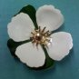 Sarah Coventry - Tahitian Flower - 1969 in white vintage brooch pin