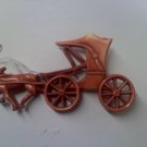 Uncas 1942 Horse and Carriage design by Nicholas Barbieri early plastic vintage pin brooch