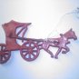 Uncas 1942 Horse and Carriage design by Nicholas Barbieri early plastic vintage pin brooch