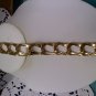 Napier link bracelet - vintage goldtone and black