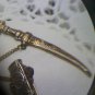 two part Sword dagger pin Damascene enameled on goldtone - Spain
