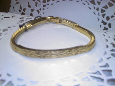 Hobe vintage bangle and clasp bracelet in goldtone