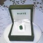 Dante boxed Jade tie tac pin with chain and button bar in goldtone