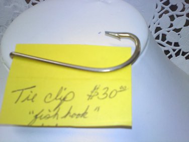 Vintage fish hook tie clip