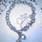 Judith Ripka twin hearts charm bracelet in 925 sterling silver