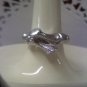 Sarah Coventry - Bamboo - 1970's silvertone ring size 8 to 9