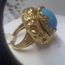 Jomaz cocktail ring in goldtone size 7 to 7 1/2 - Just Reduced price !