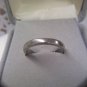 Jewelry store wedding band sample ring - vintage silvertone size 7