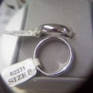 Jewelry store wedding band sample ring - silvertone size 8