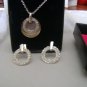 AVON "Florence Gift Set" rhinestone circles on silvertone from 2010