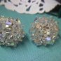 Aurora Borealis crystal bead clip earrings