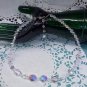 Aurora Borealis crystal bead 16 inch long choker necklace