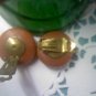 Faux wood vintage clip earrings marked "Made in Western Germany"