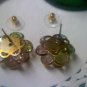 Avon "Faceted Petals" flower shaped post pierced earrings from 1993 on goldtone