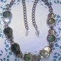 Beautiful, vintage, lustrous deep green Thermoset necklace