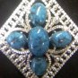 Madeira Creations 1960's faux turquoise on silvertone - made in England