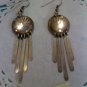 handmade - hand crafted - sterling silver southwest design dangle pierced earrings