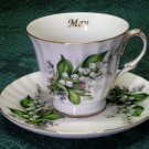Porcelain Teacup and Saucer for the Month of May