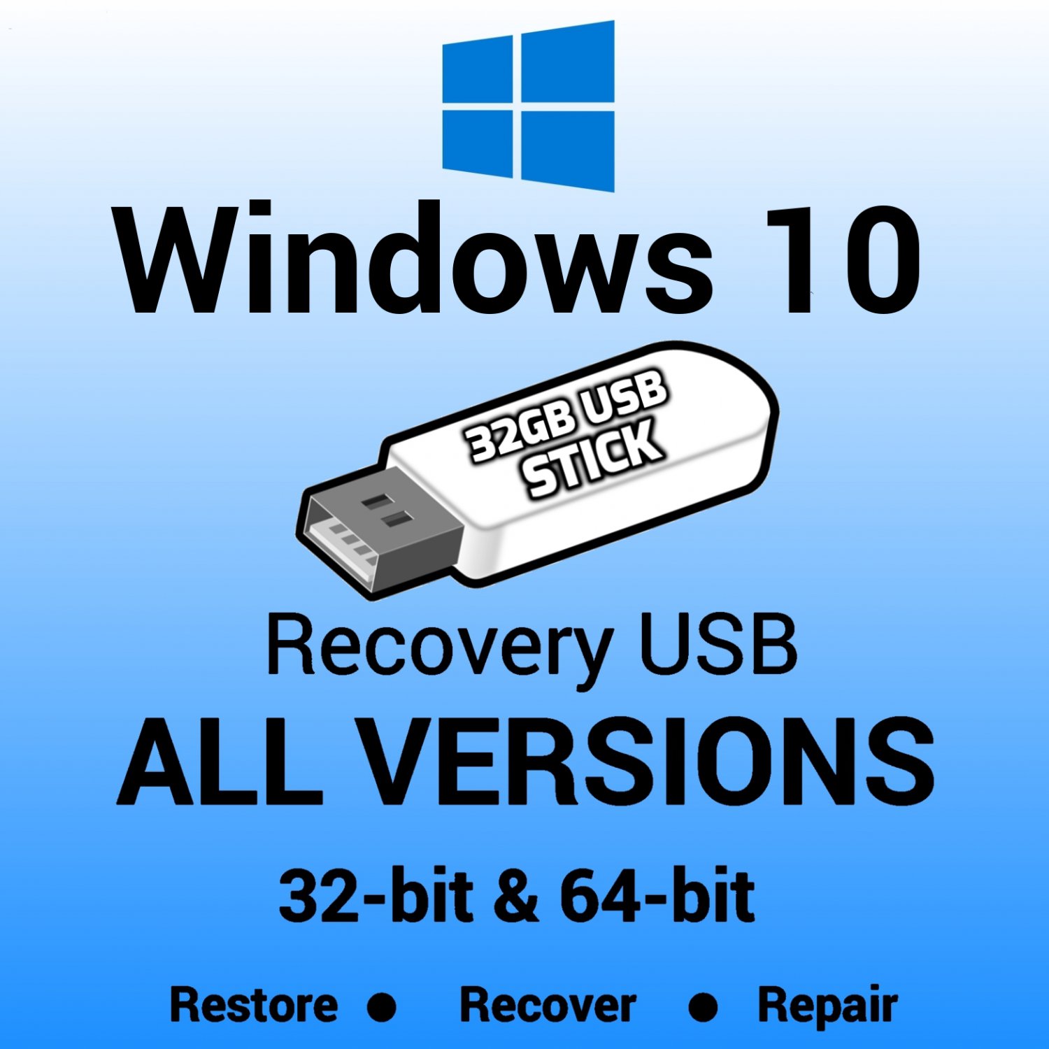 16g usb windows 10 64 bit recovery kit free download