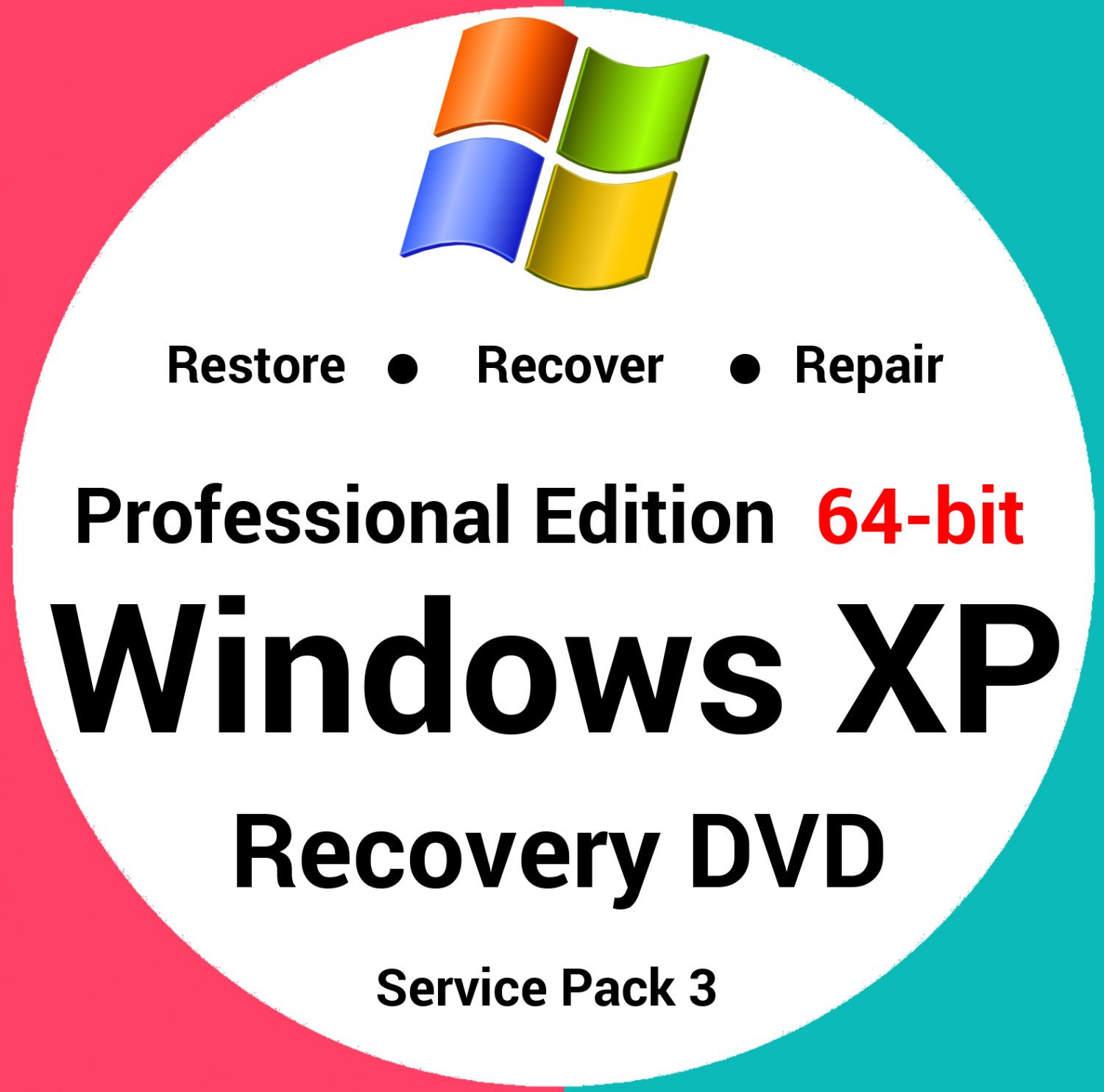 Windows Xp Pro 64 Bit Recovery Reinstall Boot Restore Dvd Disc Disk 8145