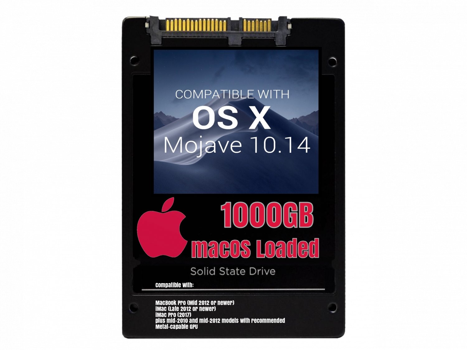 macOS Mac OS X 10.14 Mojave Preloaded on 1000GB Solid State Drive