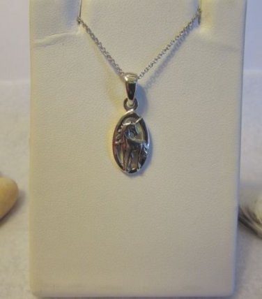 Unicorn-Pegasus Sterling Silver Pendant w/16 inch Necklace