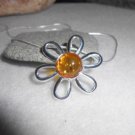 Genuine Baltic Amber Flower Pendant Charm Necklace Sterling Silver Genuine Baltic Amber Flower Pendant Charm Necklace Sterling Silver