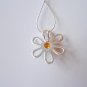 Genuine Baltic Amber Flower Pendant Charm Necklace Sterling Silver