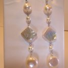 Natural 925 Sterling Silver Fresh Water Pearl Dangle Hook Earrings Natural 925 Sterling Silver Fresh Water Pearl Dangle Hook Earrings