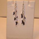 Sparkly 925 Sterling Silver Dangle Earrings hook drop Sparkly 925 Sterling Silver Dangle Earrings hook drop