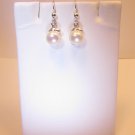 Pearl Sterling Silver Fresh Water Hook Dangle Earrings Pearl Sterling Silver Fresh Water Hook Dangle Earrings