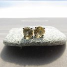 1.50 CT CITRINE 0.925 STERLING SILVER STUD EARRINGS NOVEMBER BIRTHSTONE