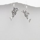 Dolphin 925 Sterling Silver Dangle Hook Earrings