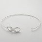 Sterling Silver Infinity Bangle Clasp Bracelet