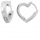 Huggie Hoop 925 Sterling Silver Huggy Earrings Heart shape